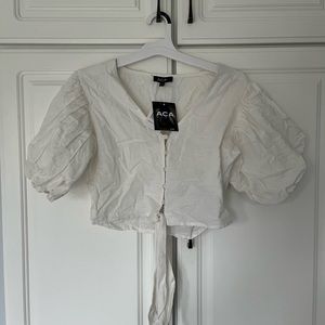 White crop blouse from Aca